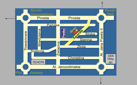 plan śródmieścia